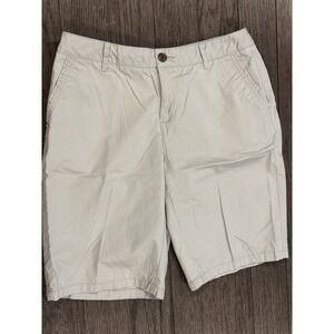 Merona 100% Cotton 10.5" Chino Shorts Women's‎ Sz 6 lightweight walking casual